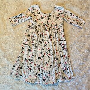 Remie Girl Holiday Dress- Holly Berries